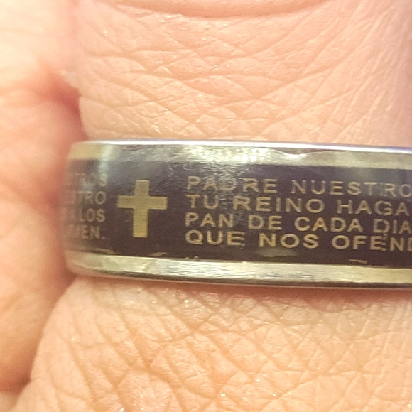 316L Mans Ring La Pracion es en Espanol, esta hecho de acero inoxidable - Picture 1 of 9